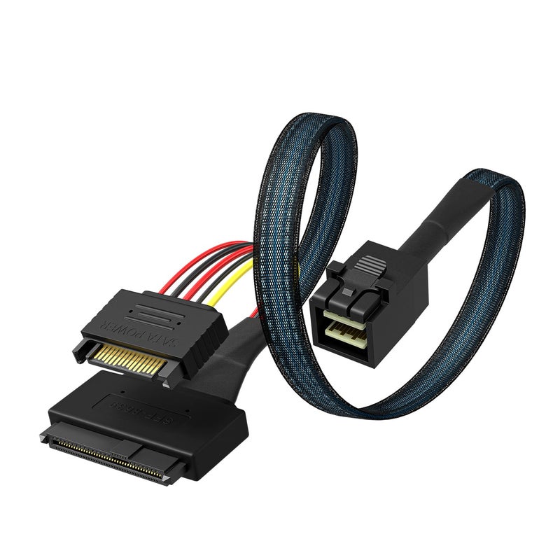 OIKWAN Internal 12G Mini SAS HD to U.2 / SFF-8643 to SFF-8639 Cable 0.5m with 15Pin SATA Power for U.2 SSD - Image 5